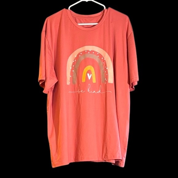 Temu Tops - NWOT-Be Kind Graphic Tee - Pink